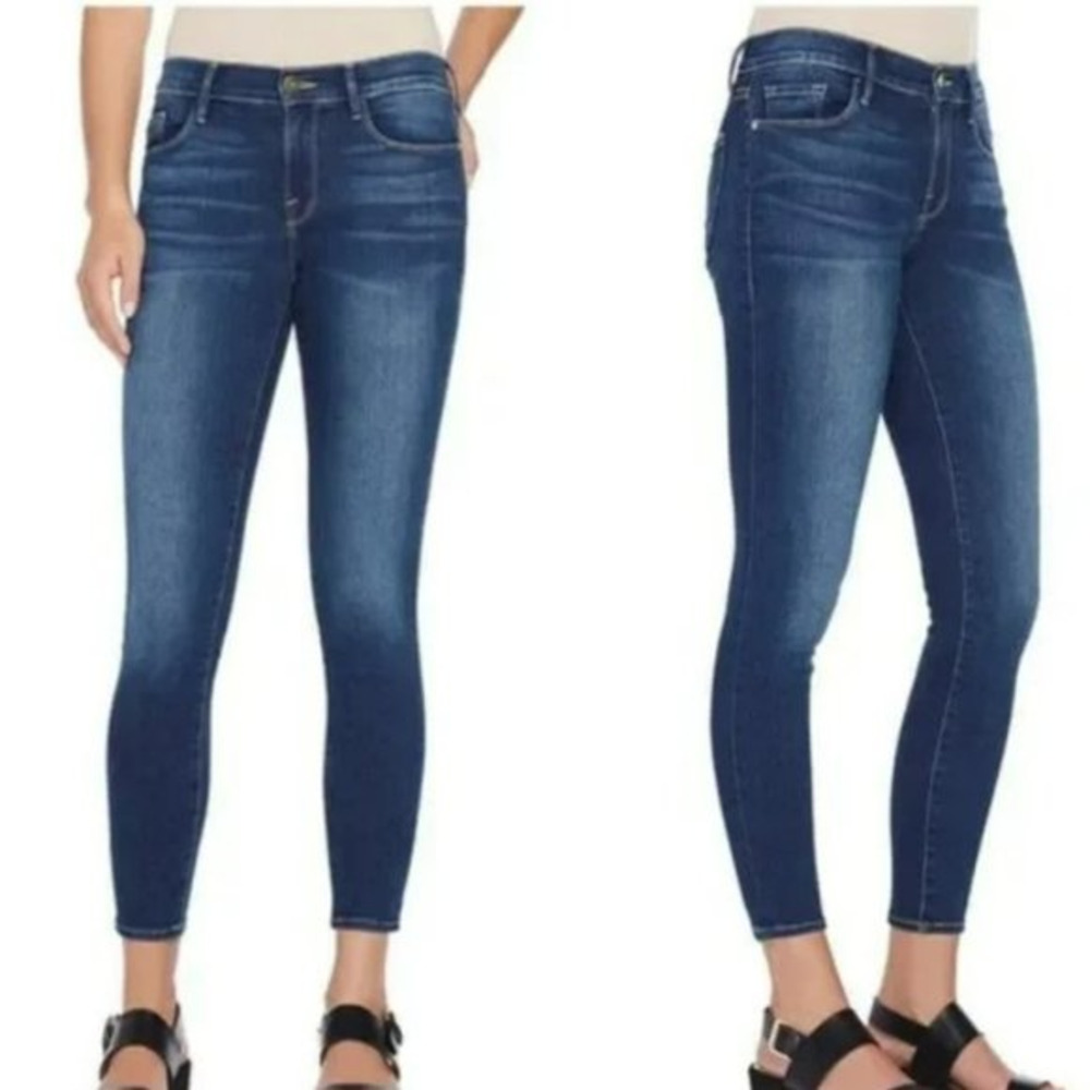 FRAME Denim‎ Le High Skinny Crop 5 pockets Blue Jeans Size 27